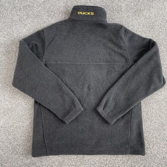 Columbia Flanker II Oregon Ducks Mens Fleece Jacket Full Zip Gray Size Large - Picture 2 of 12